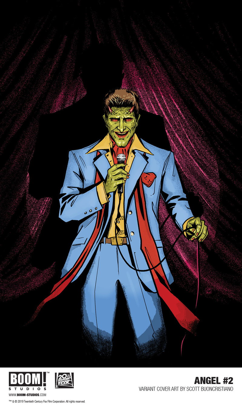 Another Angel fan favorite, Lorne, makes a sneaky appearance on this variant cover for Angel #2.